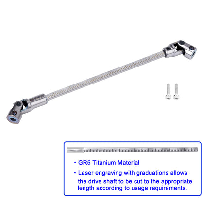 TCRC 114mm GR5 Titanium Cut-to-Length Drive Shaft with D Shaped Hole for HPI Venture18 Upgrade