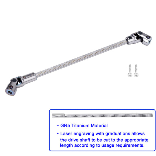 TCRC 114mm GR5 Titanium Cut-to-Length Drive Shaft with D Shaped Hole for HPI Venture18 Upgrade