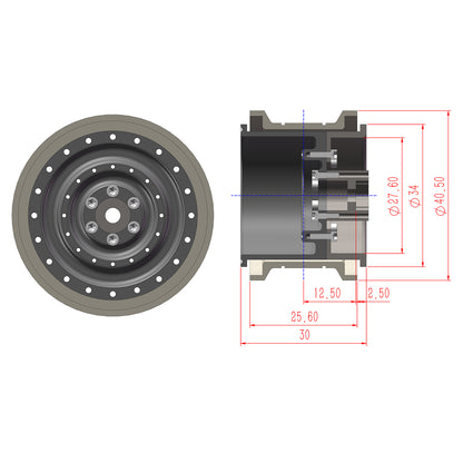 TCRC 4PCS Aluminum TRX4MT Beadlock Wheels Hubs for TRX-4MT F-150 K10 1/18 Scale Monster Truck