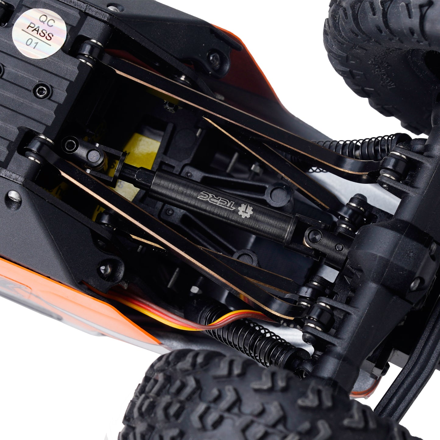 TCRC 2PCS Hard Alloy Steel 4140 Chromoly Drive Shafts with D Shaped Hole for Axial AX24 XC-1 (Match Upgraded Extended Chassis Suspension Links)