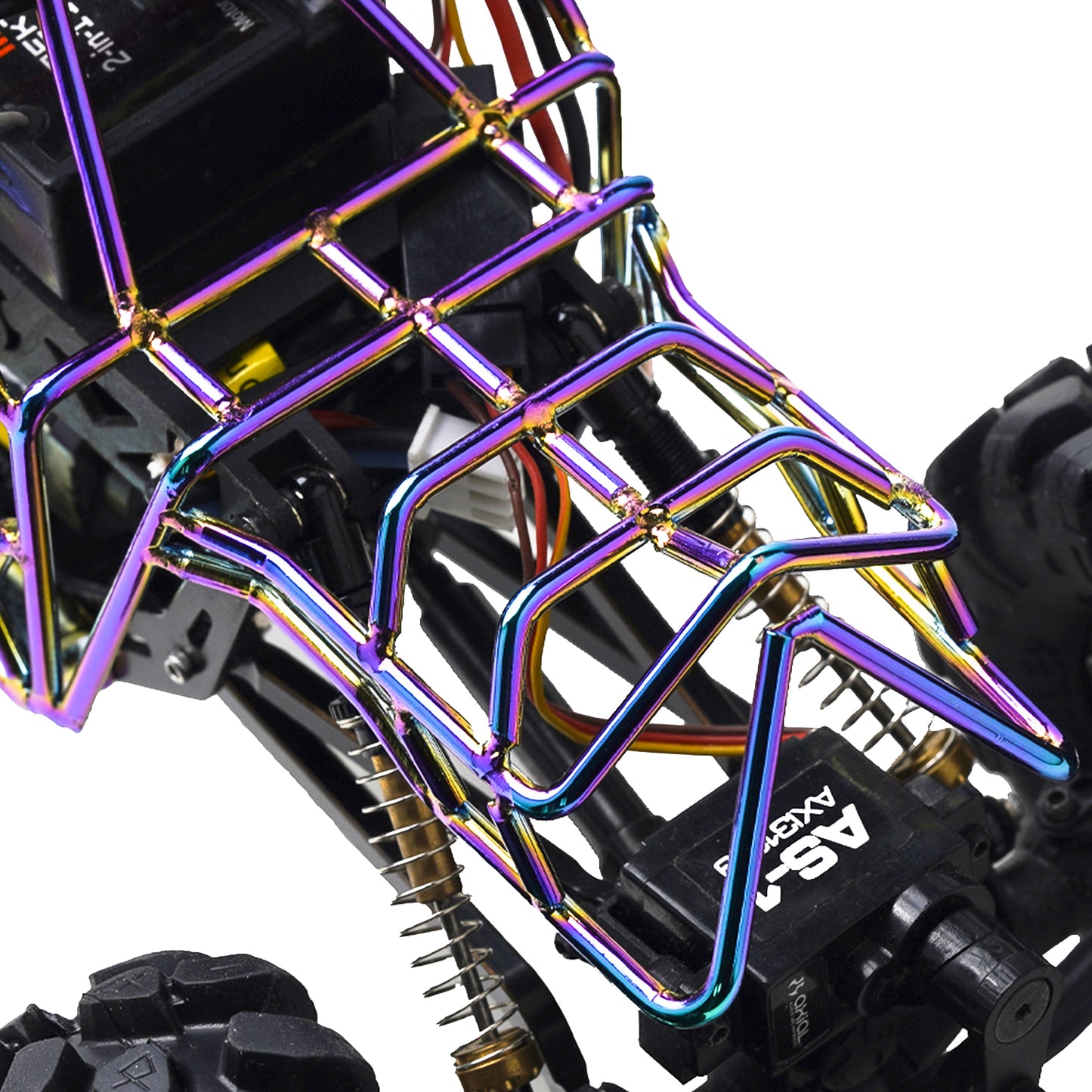 TCRC Metal Roll Cage Body Shell with Aluminum LED Lamp Holder for 1/24 Axial AX24 XC-1