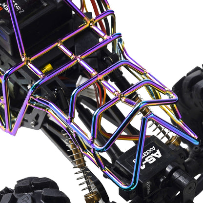 TCRC Metal Roll Cage Body Shell with Aluminum LED Lamp Holder for 1/24 Axial AX24 XC-1