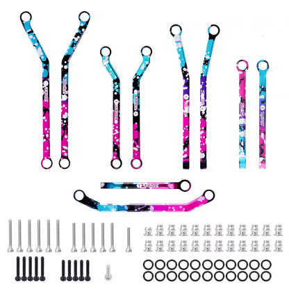TCRC Splash Anodizing Aluminum High Clearance Chassis Links Set for Axial SCX30 1/30 RC Crawler Car Upgrades