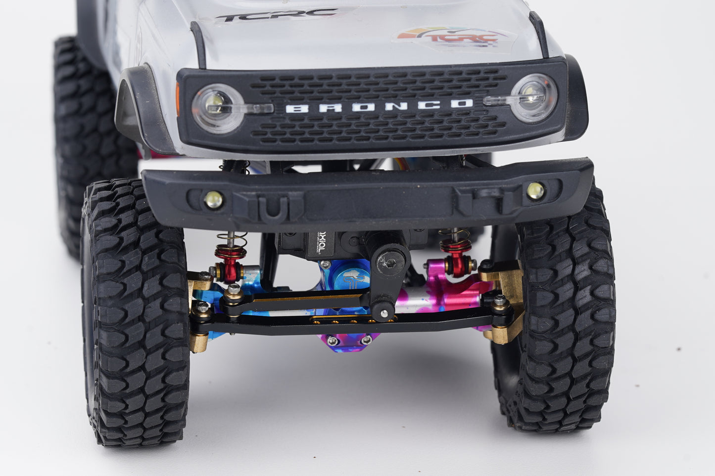 TCRC Colorful Splash Anodizing Aluminum Front & Rear Axle Housing with Diff Covers Set for Axial SCX24