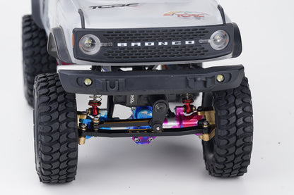 TCRC Colorful Splash Anodizing Aluminum Front & Rear Axle Housing with Diff Covers Set for Axial SCX24